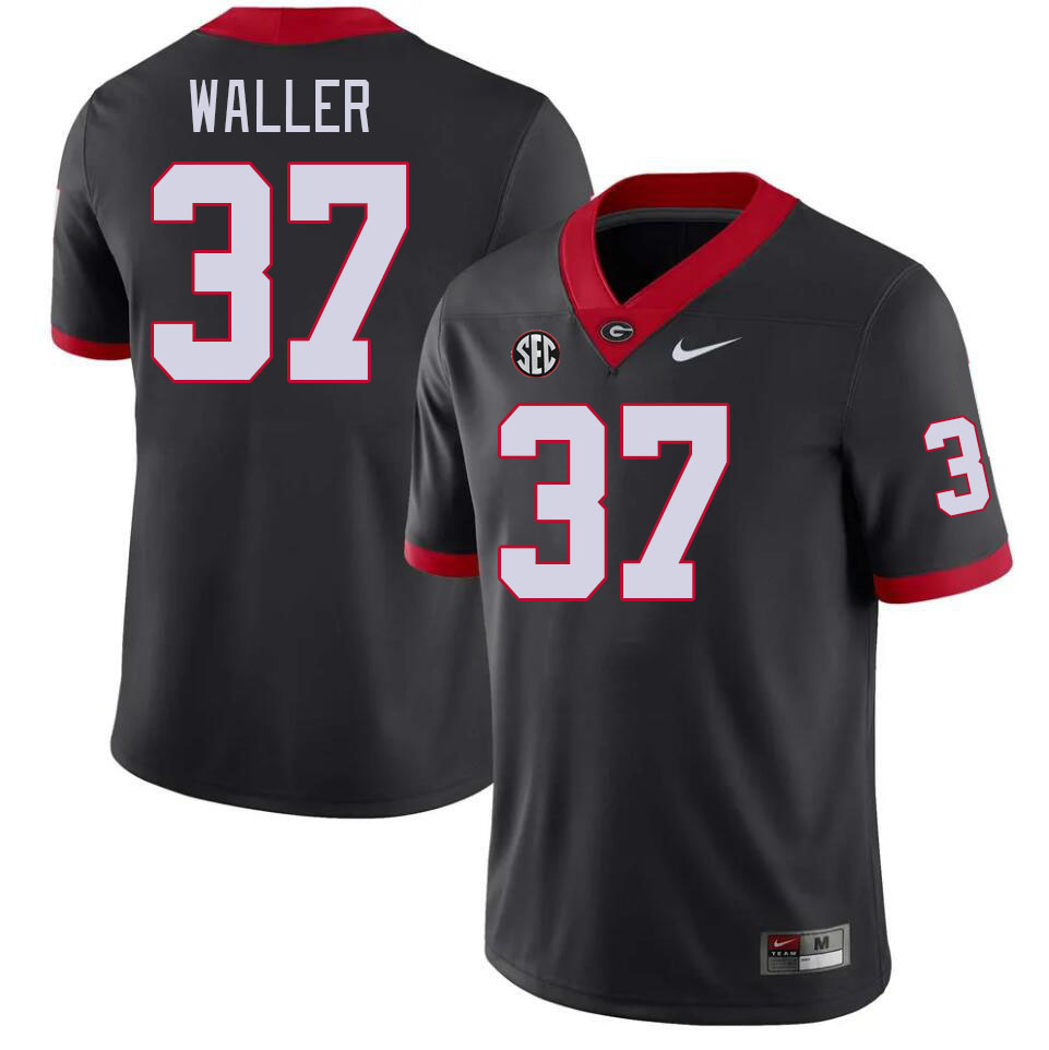 Men #37 Henry Waller Georgia Bulldogs College Football Jerseys Stitched-Black